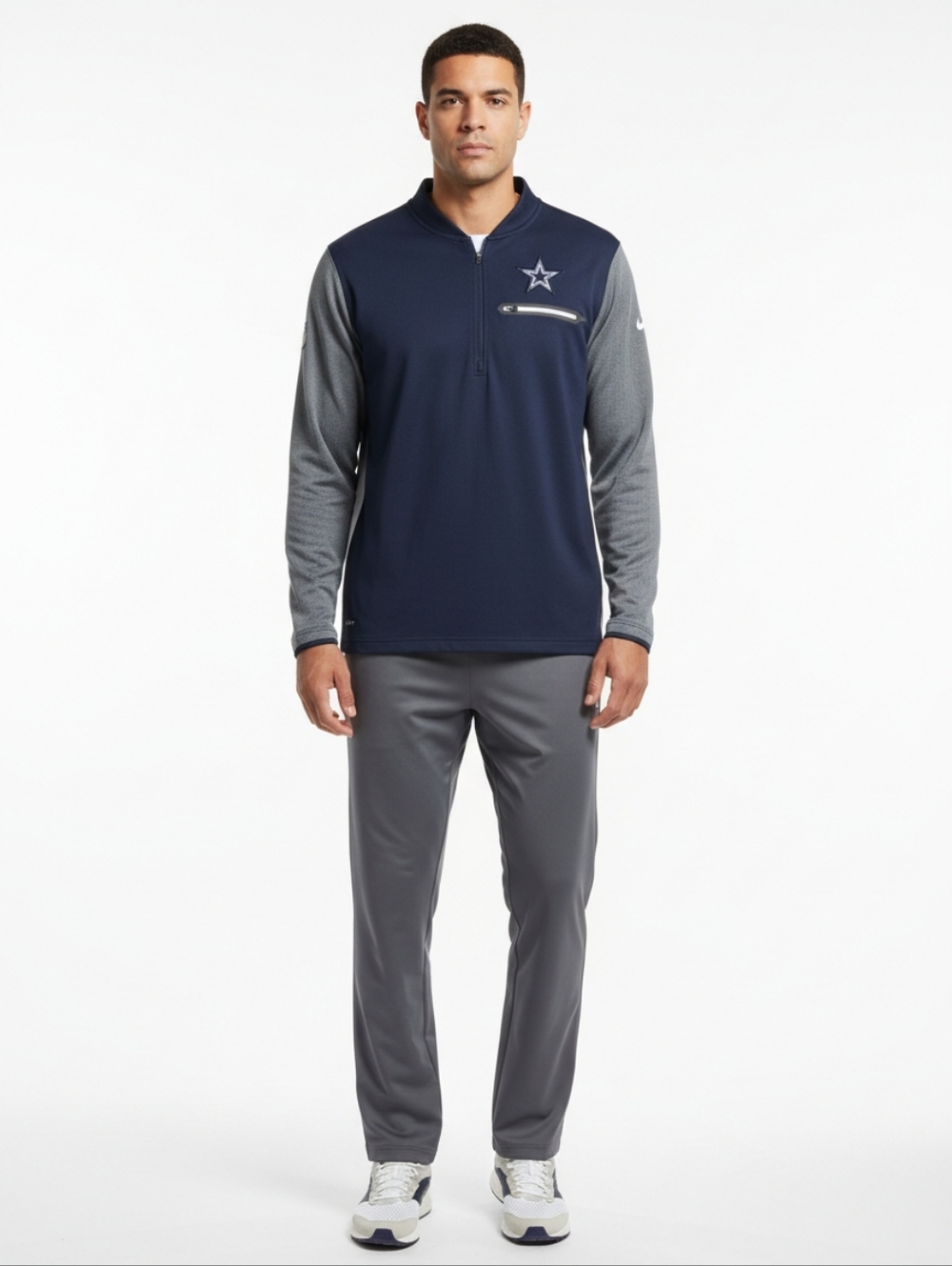 Nike Dallas Cowboys NFL Sideline Dri-Fit 1/2 Zip Mens Medium